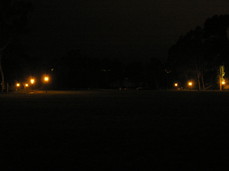 [West Half of Park, from the Middle, at Night (Auto Settings)]