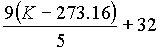 (9(K-273.16)/5)+32