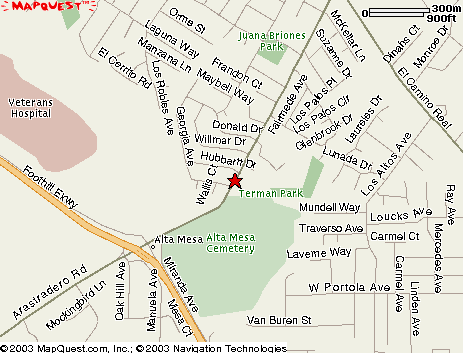 Map to Alta Mesa
