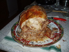 [Turducken at Various Stages of Slicing]