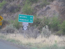 [Now Heading South on OR-207 to Mitchell, OR and US-26]