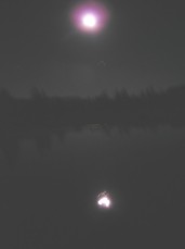 [Moon and Lake Reflection, 15s Exposure and F=2.8]