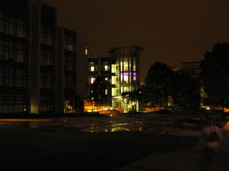 [South End of New CS Building and Robin (Lower-Right Corner)]