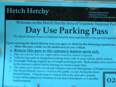 [Entry Pass Received at the Hetch Hetchy Entrance]